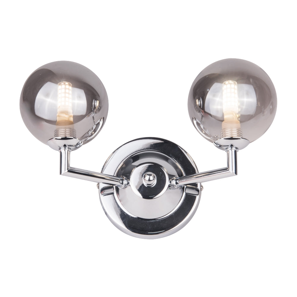 Magnalux Barbara 2 Light Wall Light Polished Chrome Part Number - BAR02CHWL