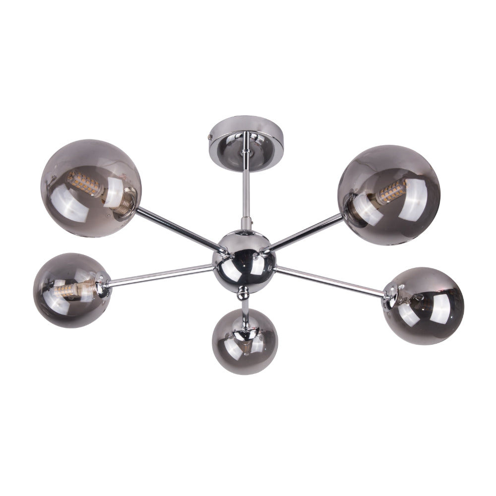 Magnalux Barbara 5 Light Semi Flush Polished Chrome Part Number - BAR05CH