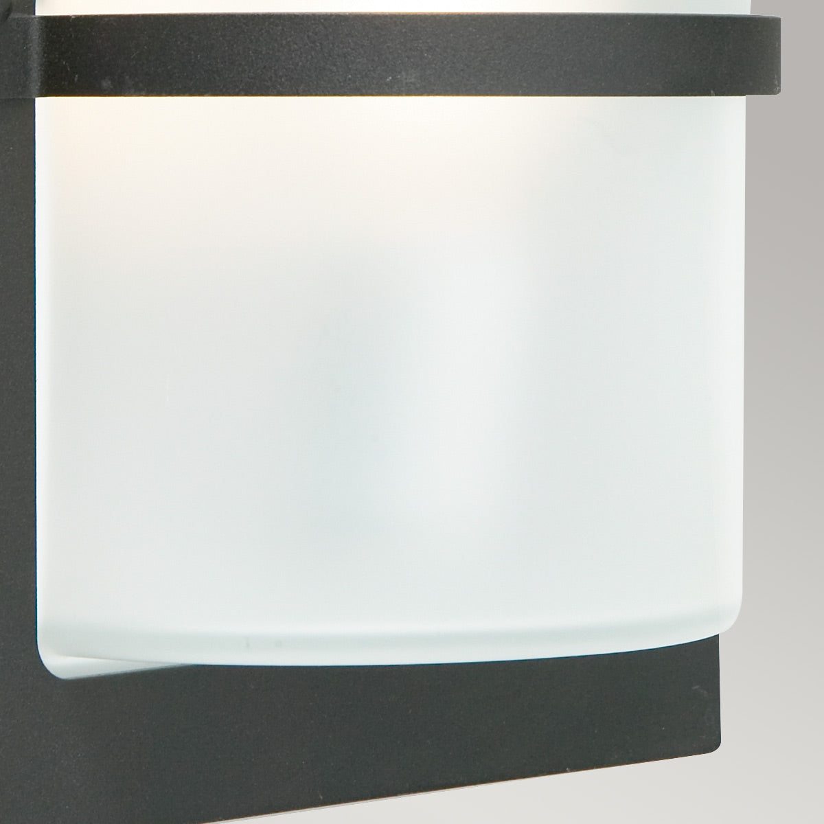 Norlys Basel 1 Light Wall Lantern - Black With Frosted Glass BASEL-E27-BLK-F