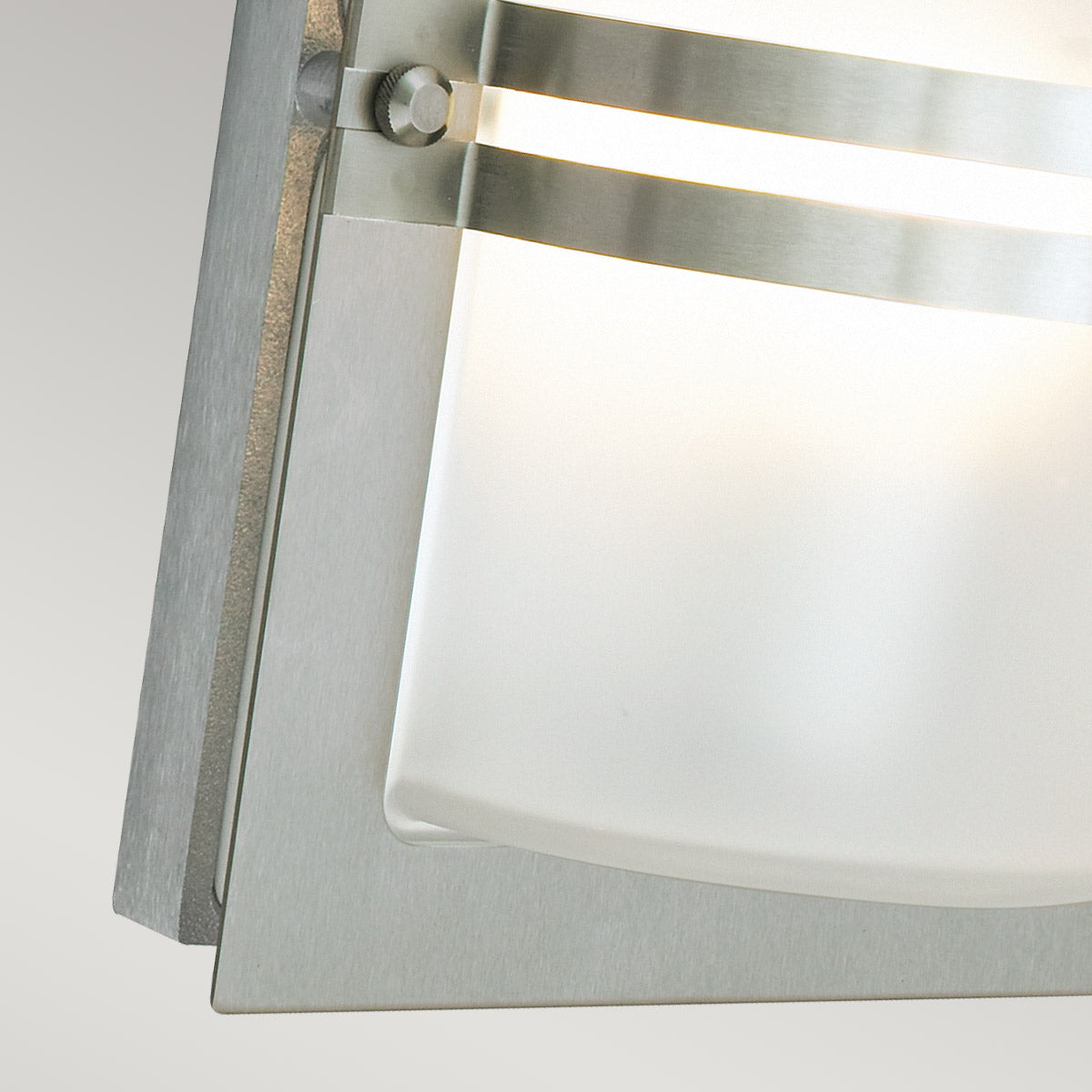 Norlys Basel 1 Light Wall Lantern - Stainless Steel With Frosted Glass BASEL-E27-S-S-F