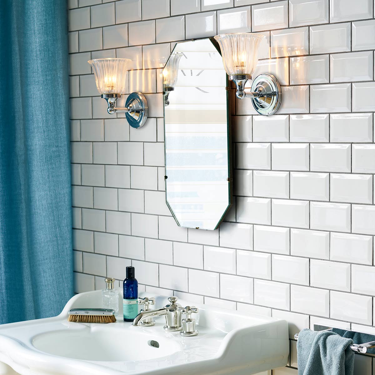 Elstead Lighting Wall Light from the Austen range. Austen 1 Light Wall Light Product Code = BATH-AUSTEN1-PC