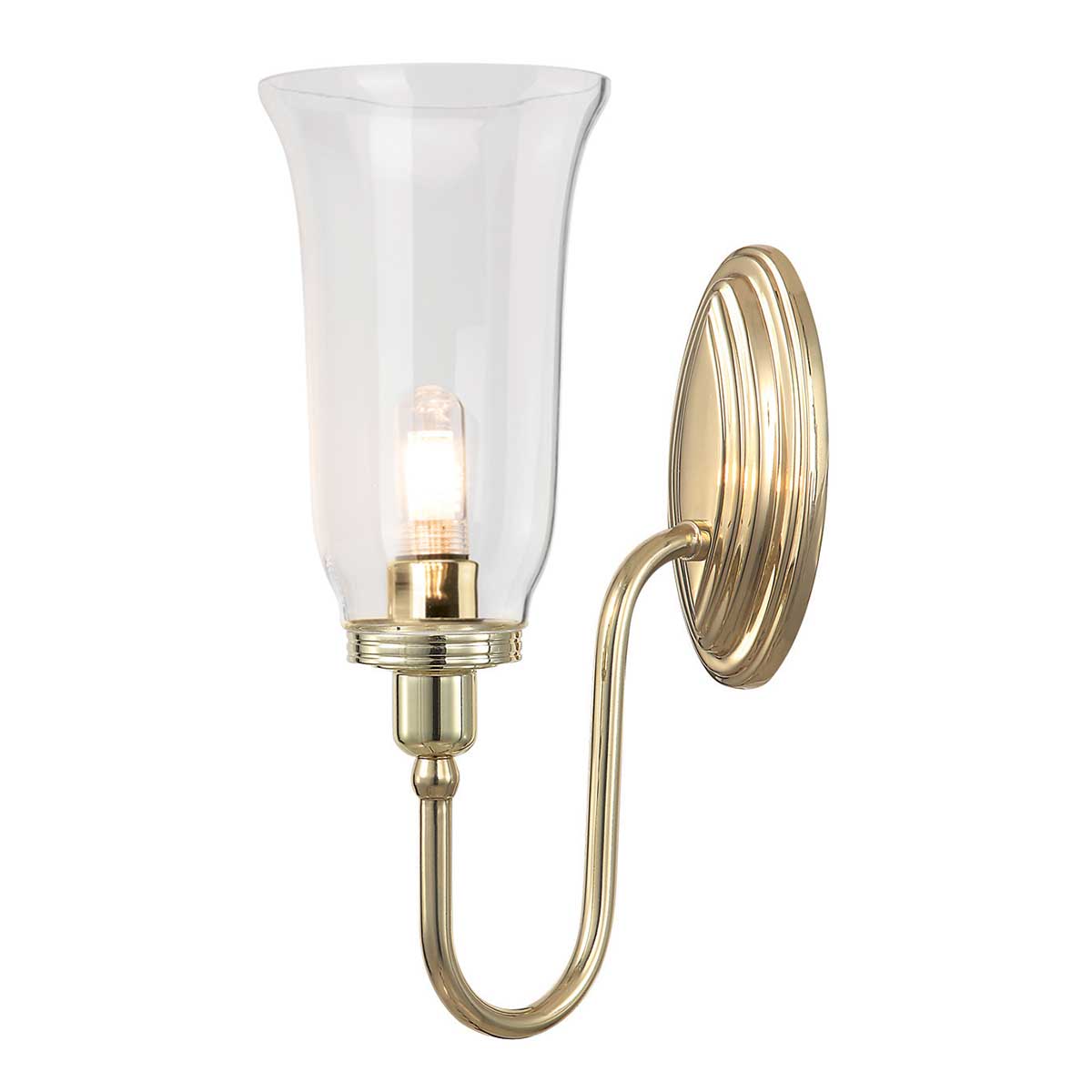 Elstead Lighting Wall Light from the Blake range. Blake 1 Wall Light Product Code = BATH-BLAKE2-PB