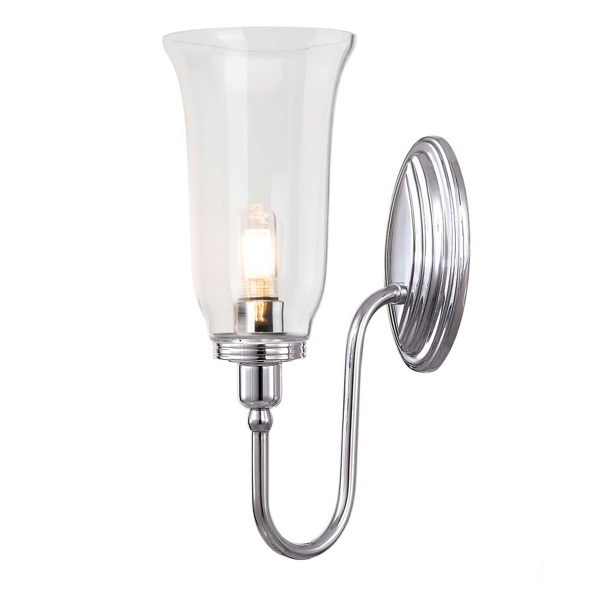 Elstead Lighting Wall Light from the Blake range. Blake 1 Wall Light Product Code = BATH-BLAKE2-PC
