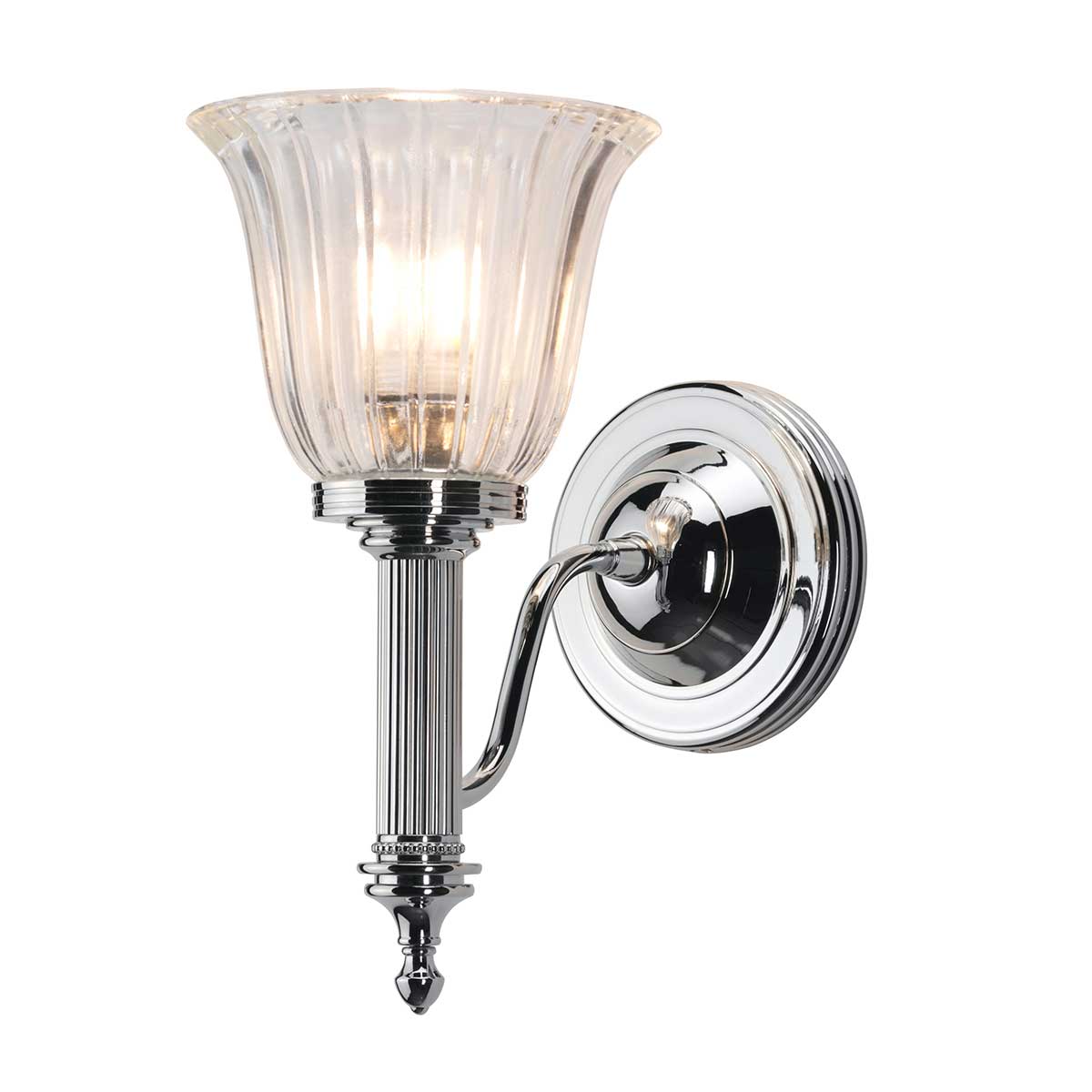 Elstead Lighting Wall Light from the Carroll range. Carroll 1 Light Product Code = BATH-CARROLL1-PC