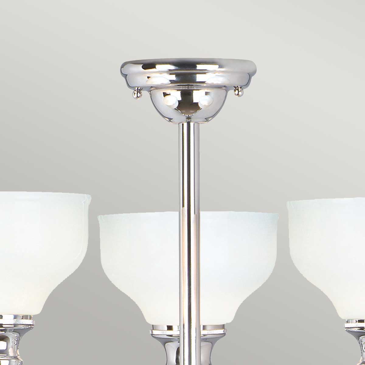 Elstead Lighting Chandelier from the Cheadle range. Cheadle 3 Light Semi-Flush Product Code = BATH-CD3