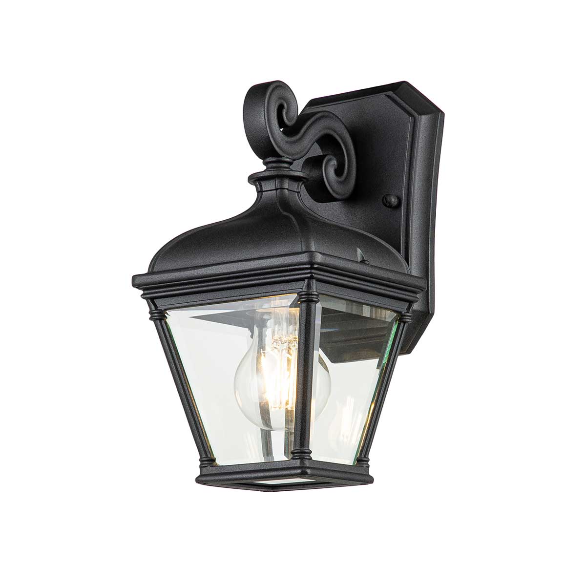 Elstead Lighting Outdoor Wall Light from the Bayview range. Bayview 1 Light Small Wall Lantern Product Code = BAYVIEW-2S-BK