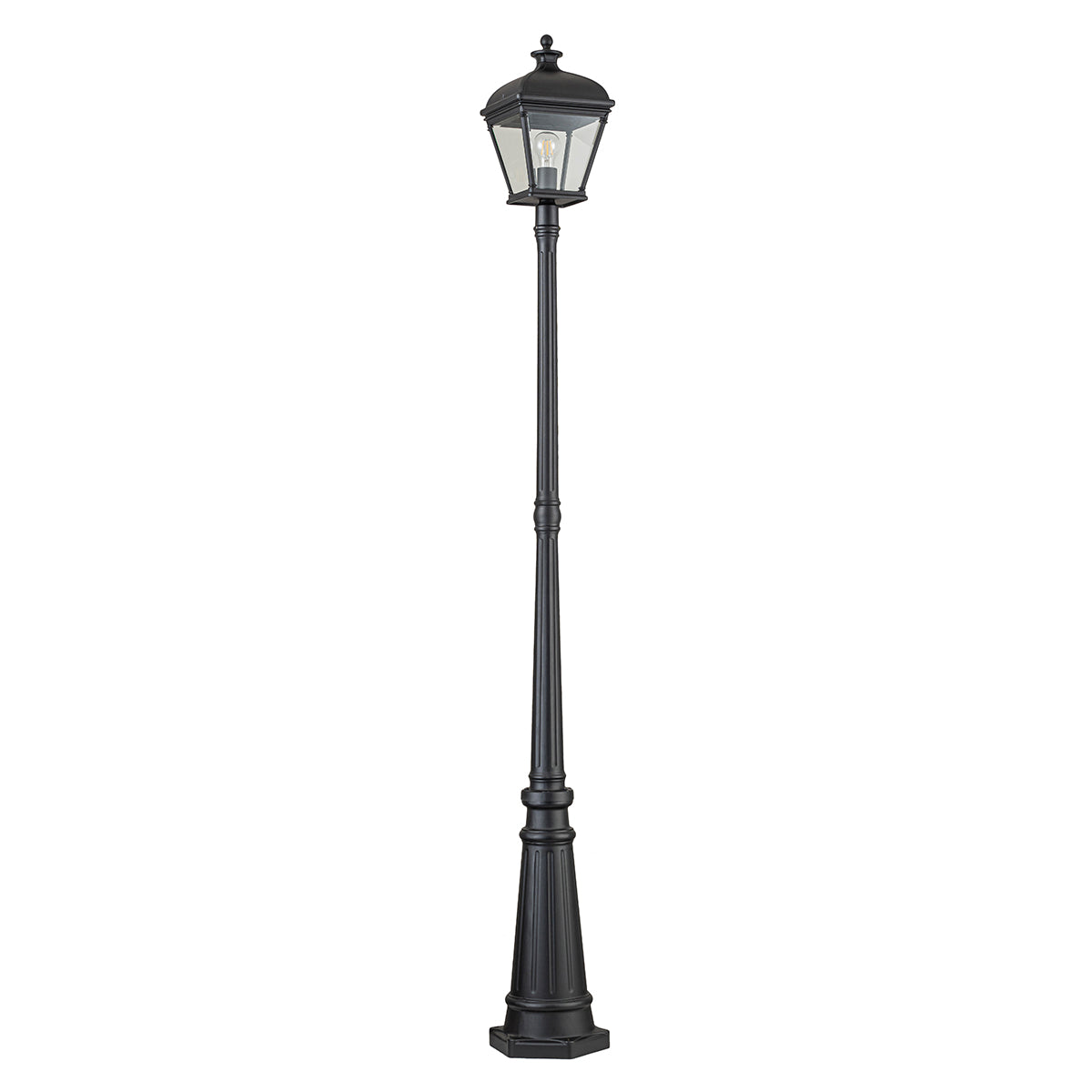 Elstead Lighting Lamp Post from the Bayview range. Bayview 1 Light Lamp Post Product Code = BAYVIEW-5L-BK