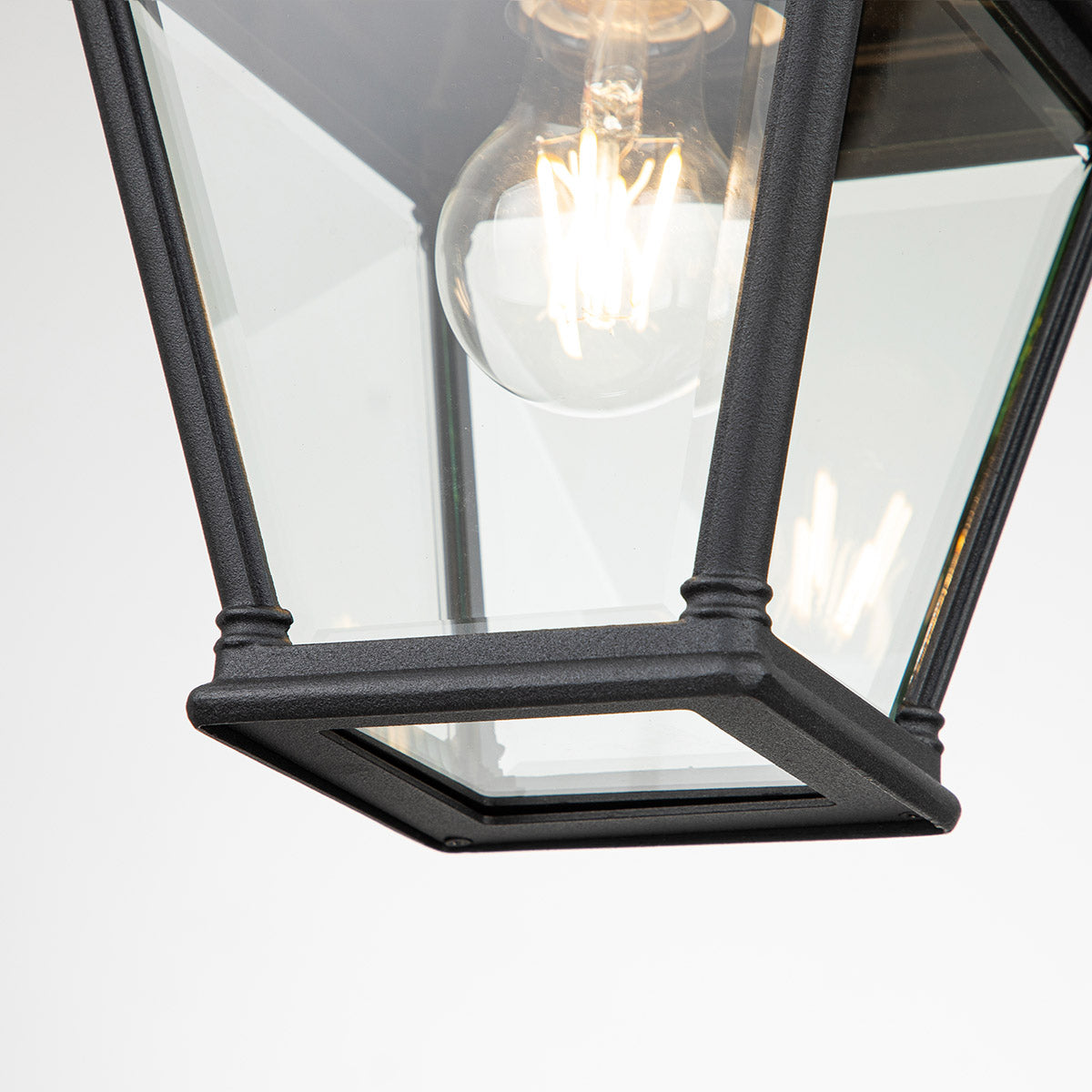 Elstead Lighting Outdoor Hanging from the Bayview range. Bayview 1 Light Medium Chain Lantern Product Code = BAYVIEW-8M-BK