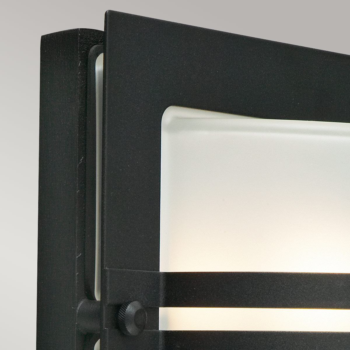 Norlys Bern 1 Light Wall Lantern - Black With Frosted Glass BERN-E27-BLK-F