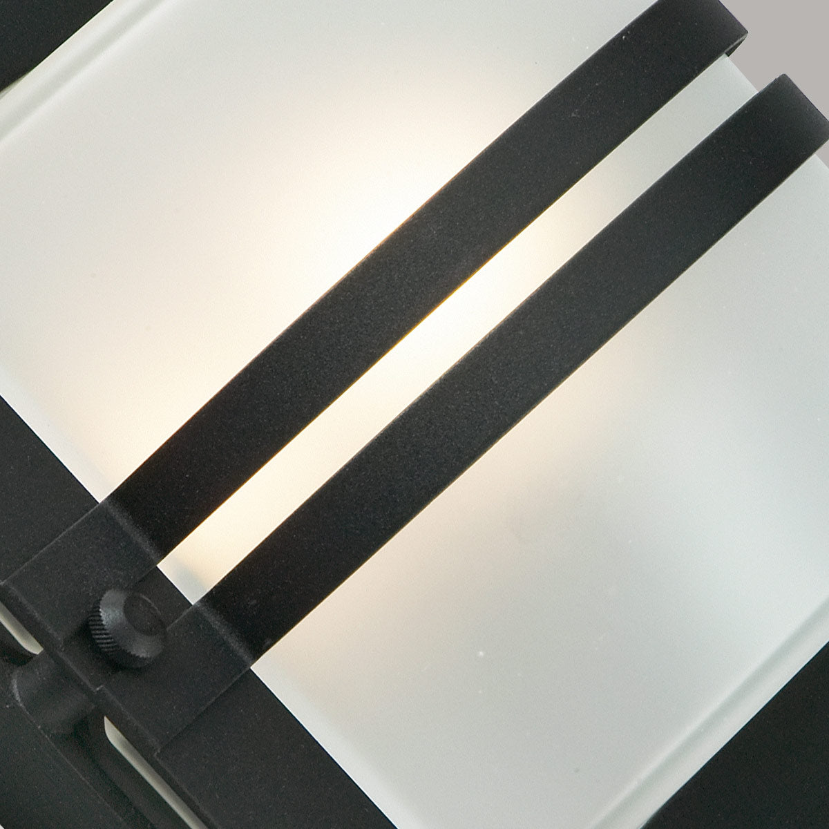 Norlys Bern 1 Light Wall Lantern - Black With Frosted Glass BERN-E27-BLK-F