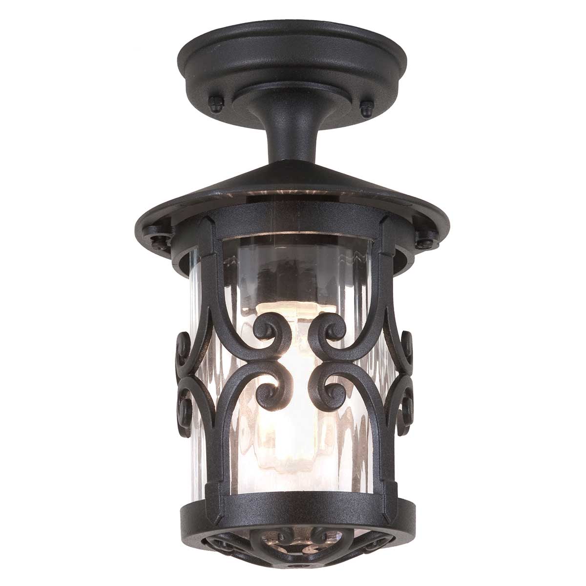 Elstead Lighting Ceiling Semi-Flush from the Hereford range. Hereford 1 Light Porch Lantern Product Code = BL13A-BLACK