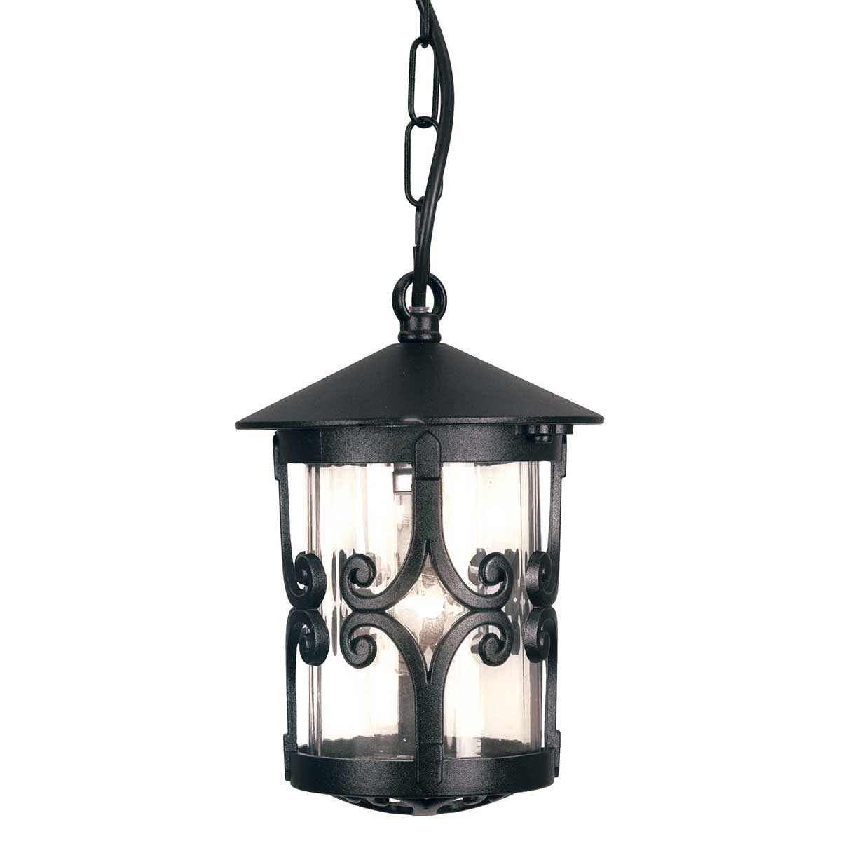 Elstead Lighting Outdoor Hanging from the Hereford range. Hereford 1 Light Porch Chain Lantern Product Code = BL13B-BLACK