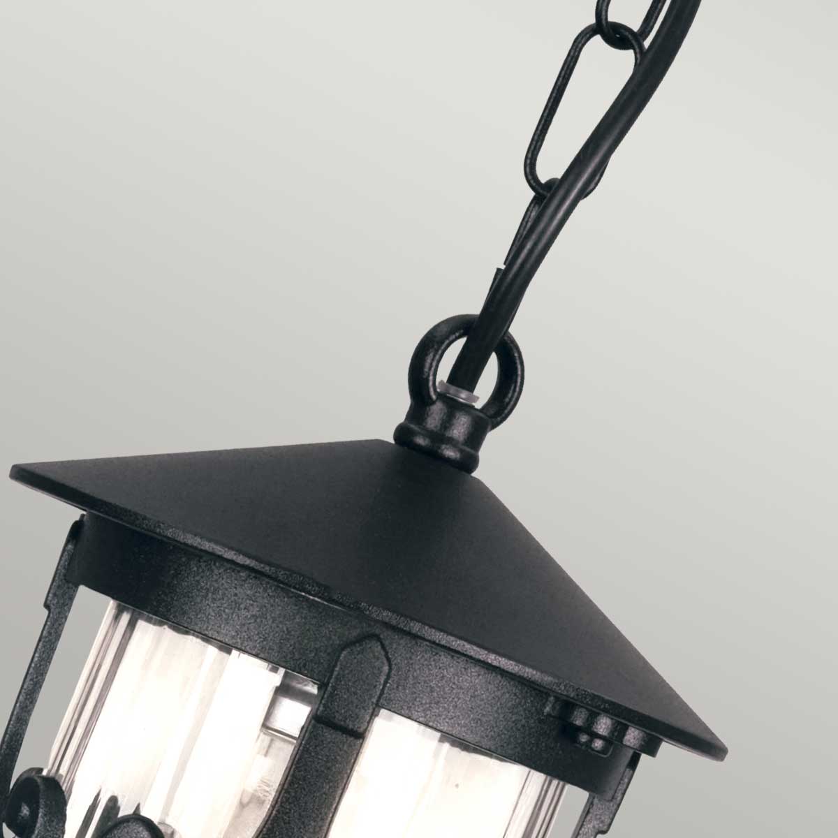 Elstead Lighting Outdoor Hanging from the Hereford range. Hereford 1 Light Porch Chain Lantern Product Code = BL13B-BLACK