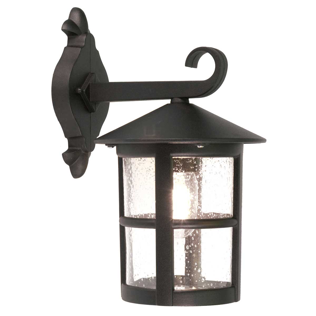 Elstead Lighting Outdoor Wall Light from the Hereford range. Hereford 1 Light Large Wall Down Lantern Product Code = BL21-G-BLACK