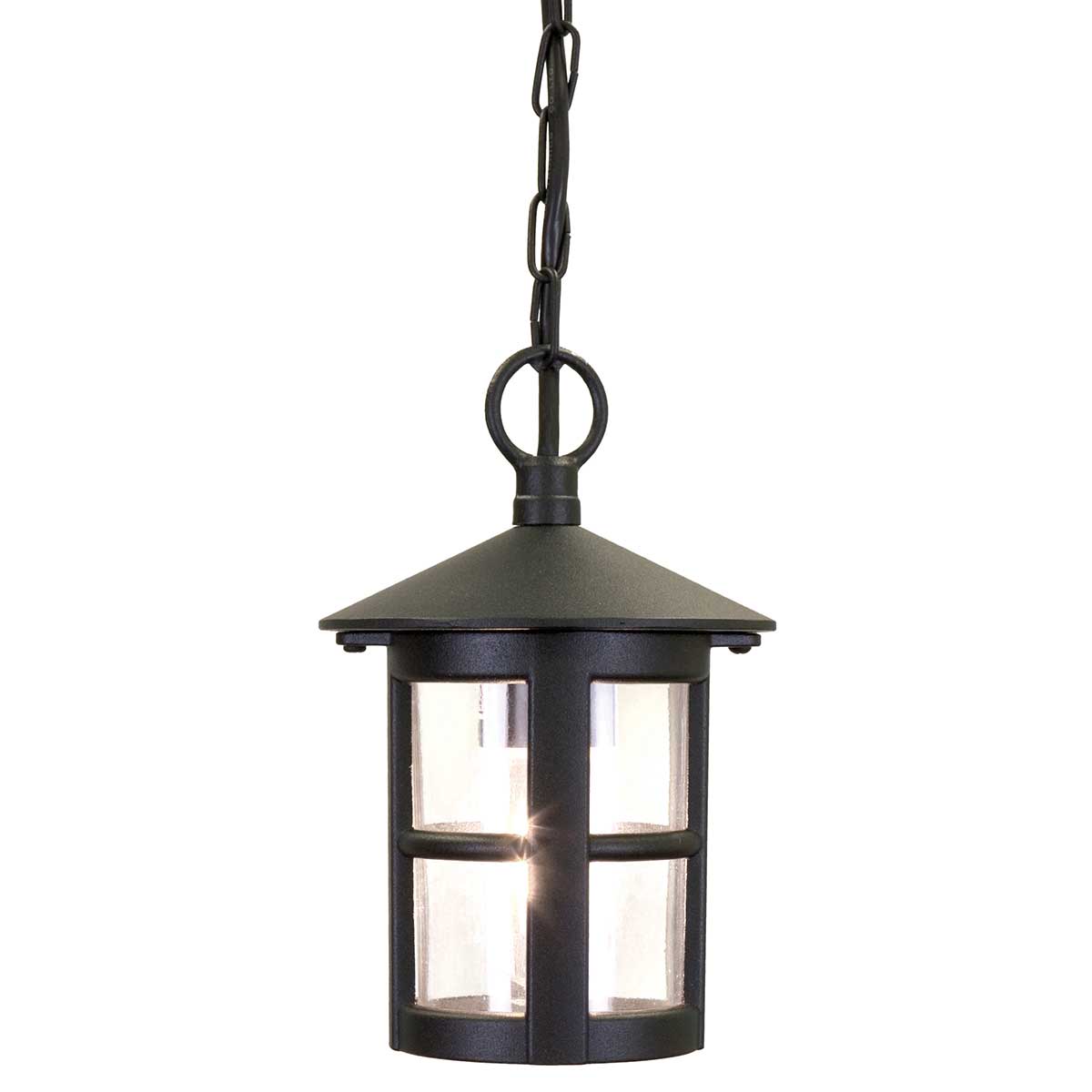 Elstead Lighting Outdoor Hanging from the Hereford range. Hereford 1 Light Chain Lantern Product Code = BL21B-BLACK