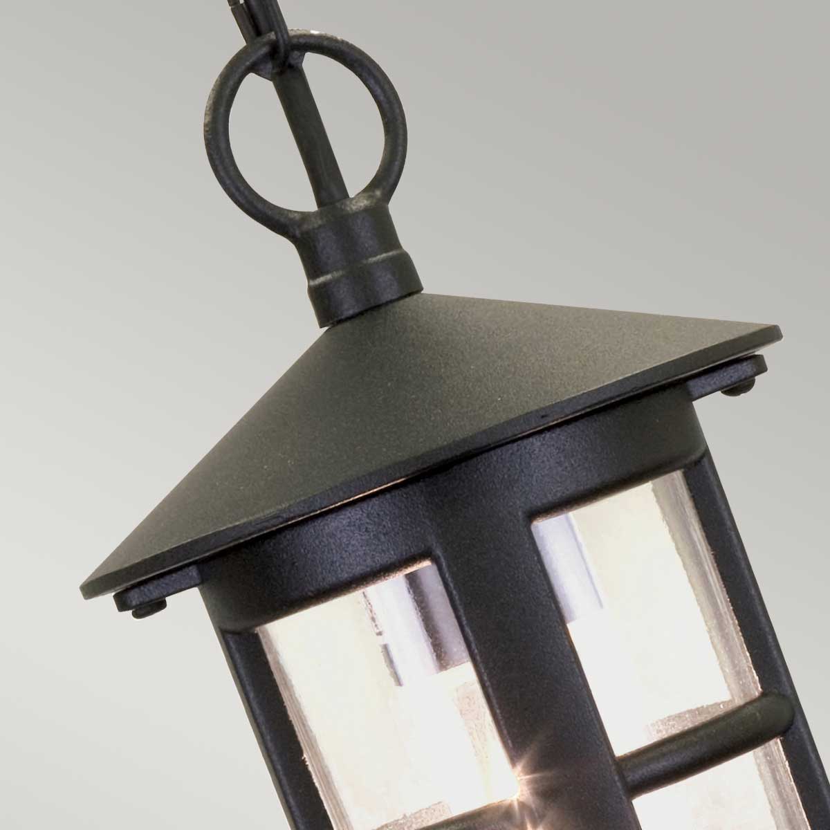 Elstead Lighting Outdoor Hanging from the Hereford range. Hereford 1 Light Chain Lantern Product Code = BL21B-BLACK