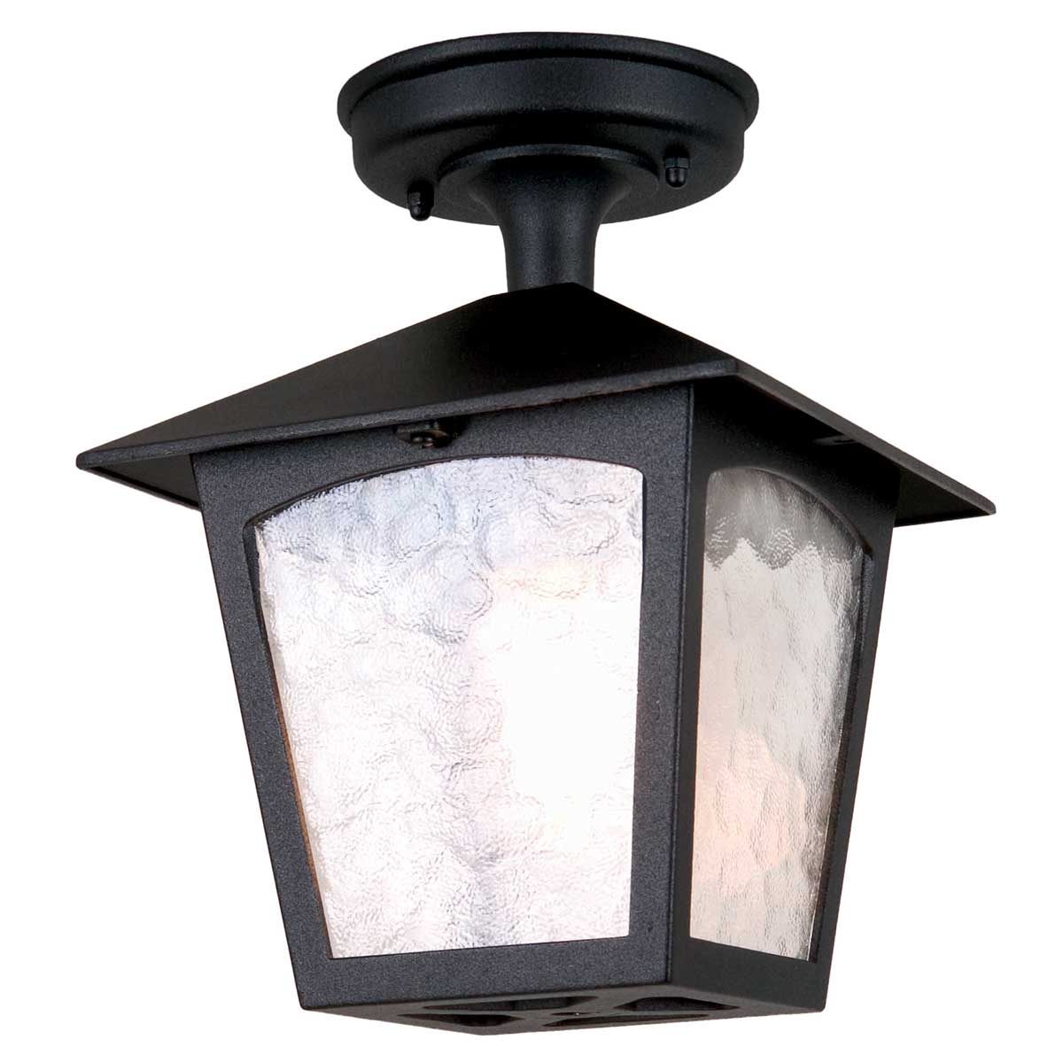Elstead Lighting Ceiling Semi-Flush from the York range. York 1 Light Porch Lantern Product Code = BL6A-BLACK