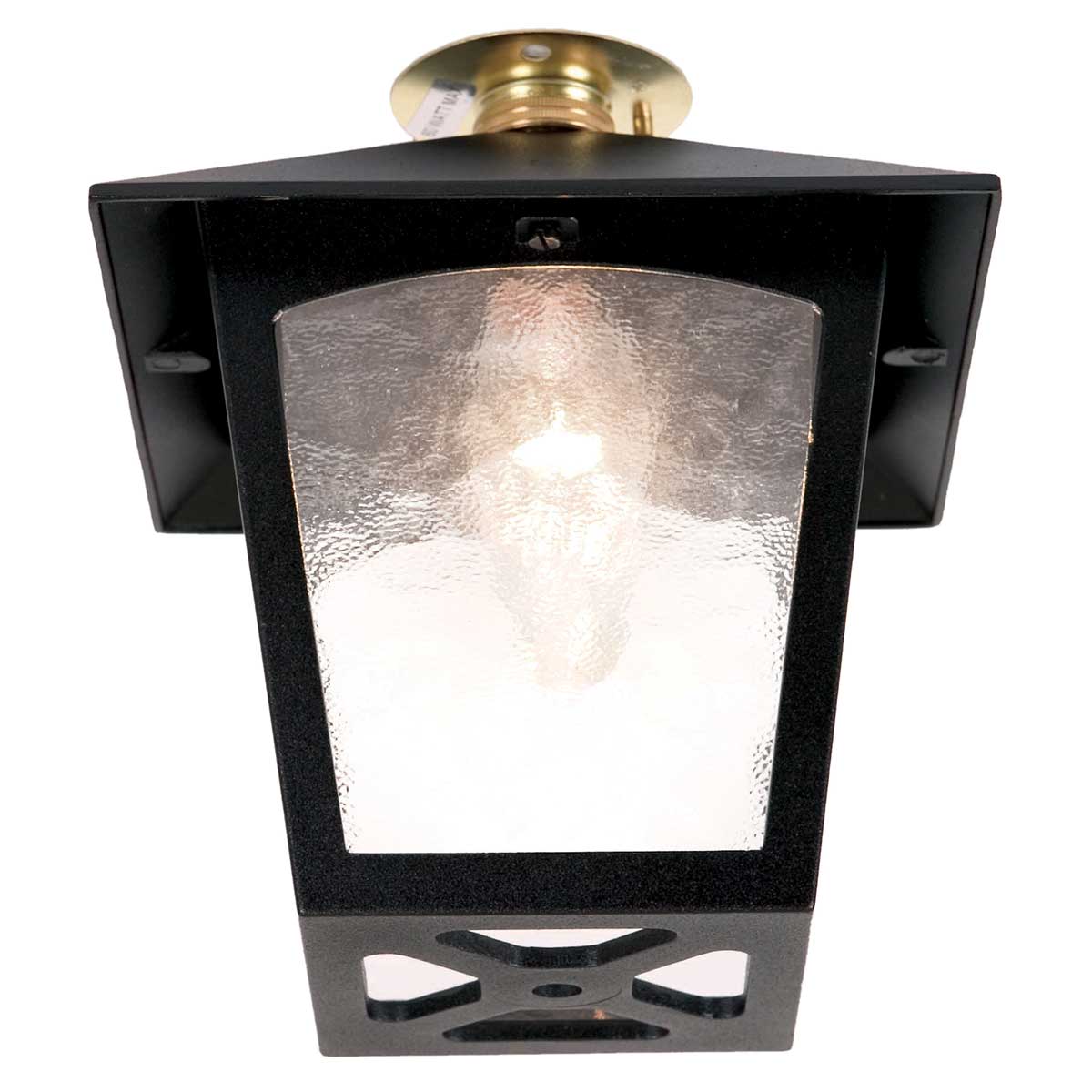 Elstead Lighting Ceiling Flush from the York range. York 1 Light Flush Porch Lantern Product Code = BL6C-BLACK