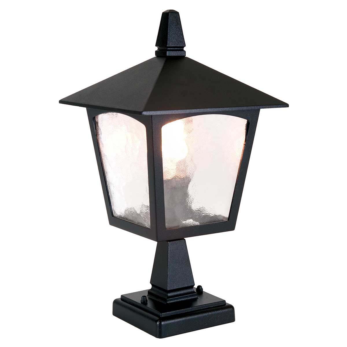 Elstead Lighting Pedestal Lantern from the York range. York 1 Light Pedestal Lantern Product Code = BL7-BLACK