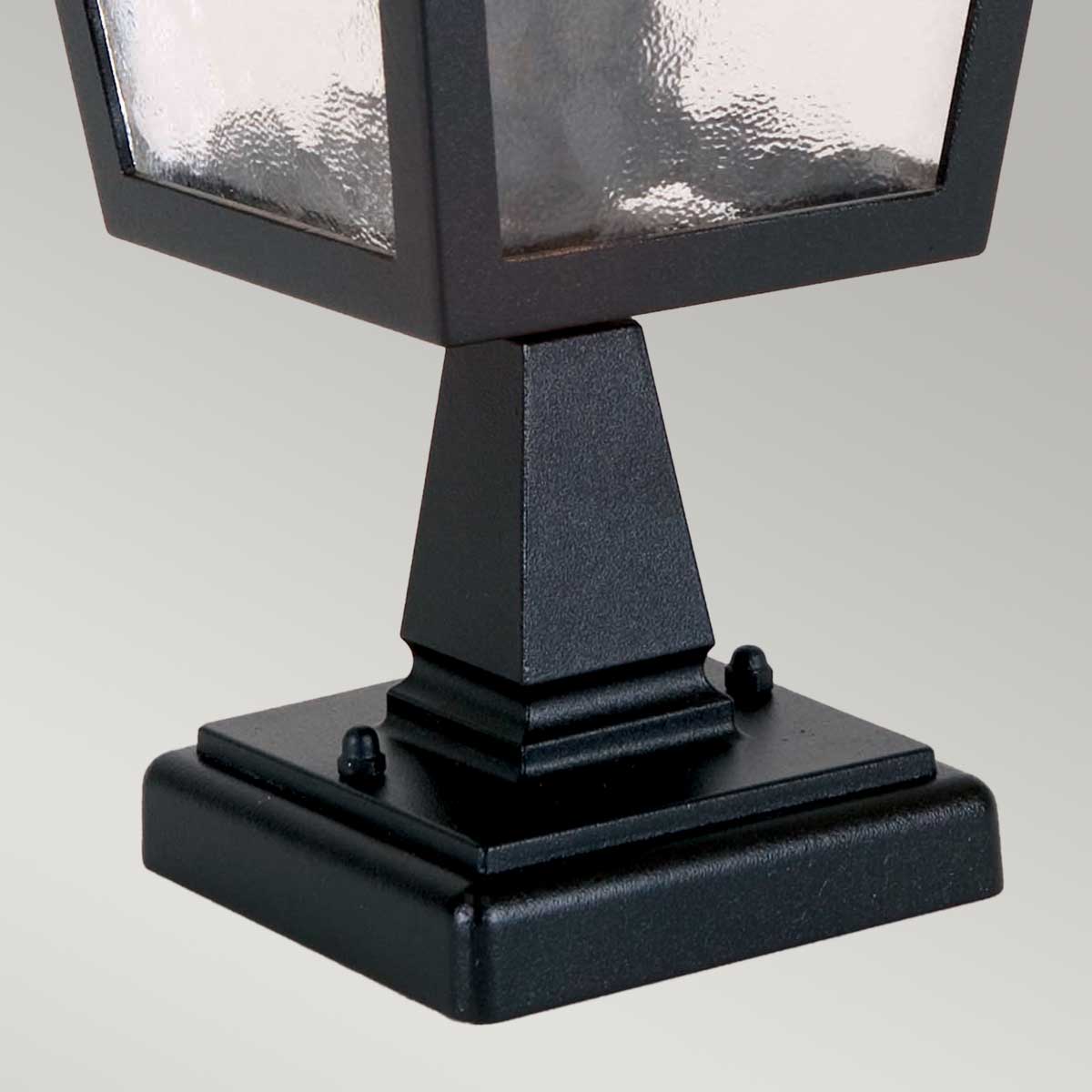 Elstead Lighting Pedestal Lantern from the York range. York 1 Light Pedestal Lantern Product Code = BL7-BLACK