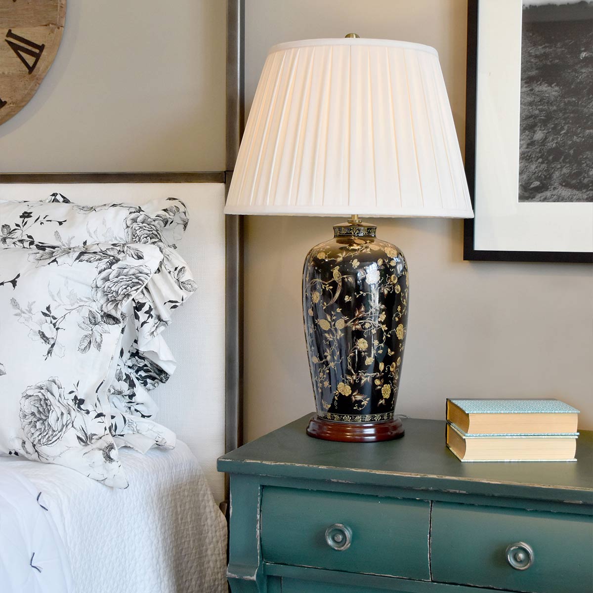 Elstead Lighting Table Lamp from the Black Birds range. Black Birds 1 Light Table Lamp Product Code = BLACKBIRDS-TL