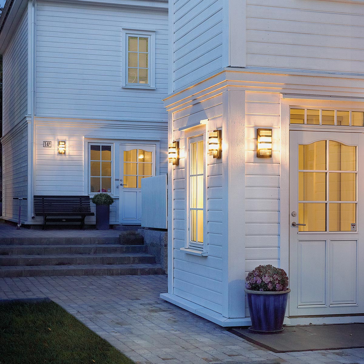 Norlys Boden 1 Light Wall Light - Black With Clear Polycarbonate BODEN-E27-BLK-C