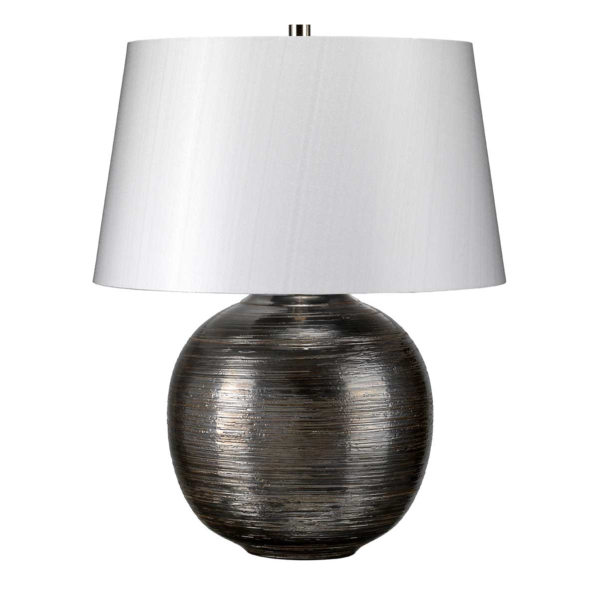 Elstead Lighting Table Lamp from the Caesar range. Caesar 1 Light Table Lamp - Silver Product Code = CAESAR-TL-SIL