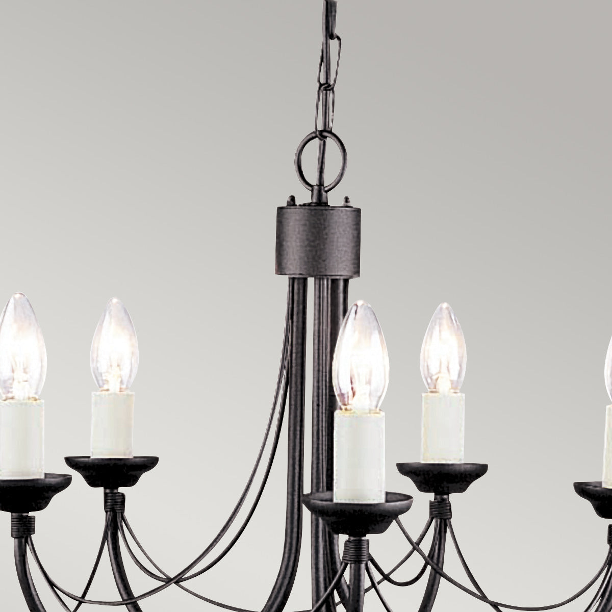 Elstead Lighting Chandelier from the Carisbrooke range. Carisbrooke 5 Light Chandelier Product Code = CB5-BLACK