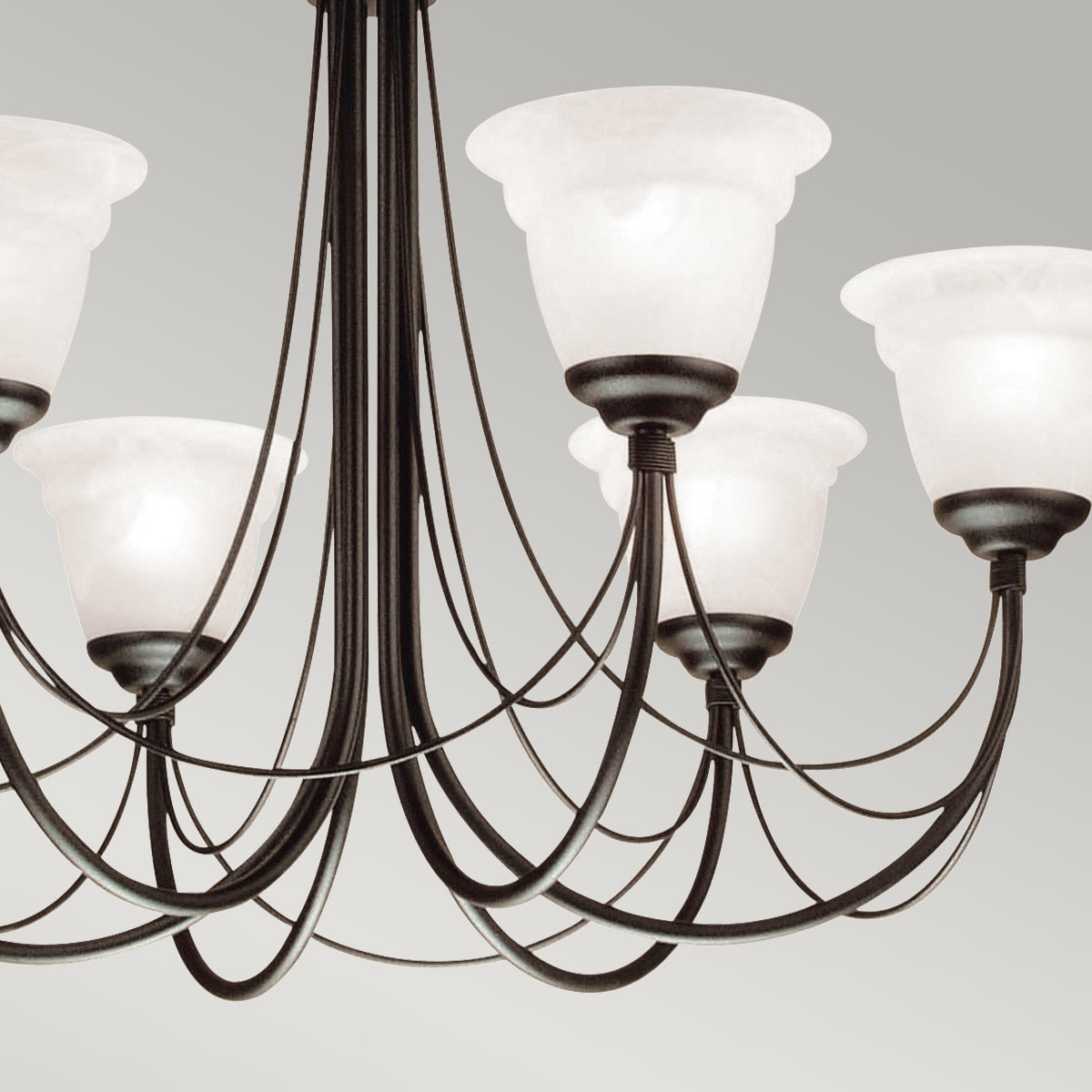 Elstead Lighting Chandelier from the Carisbrooke range. Carisbrooke 6 Light Chandelier Product Code = CB6-BLACK