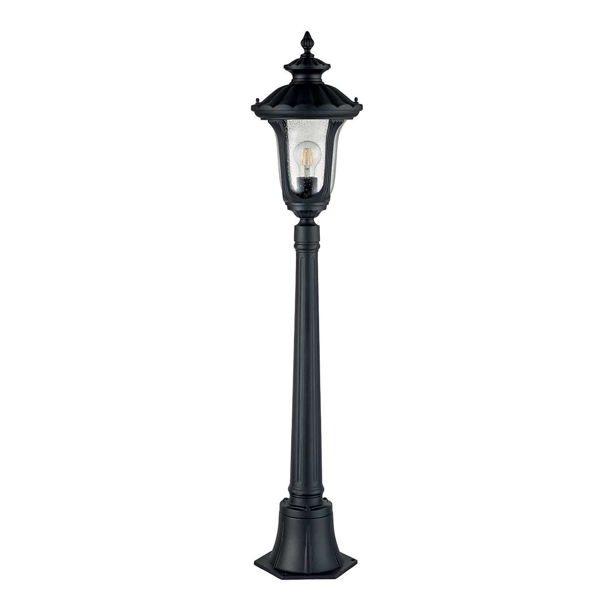 Elstead Lighting Pillar Lantern from the Chicago range. Chicago 1 Light Small Pillar Lantern Product Code = CC4-S-BK