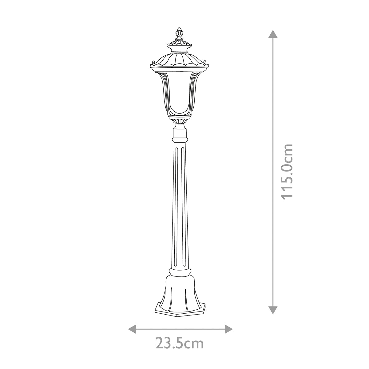 Elstead Lighting Pillar Lantern from the Chicago range. Chicago 1 Light Small Pillar Lantern - Bronze Product Code = CC4-S