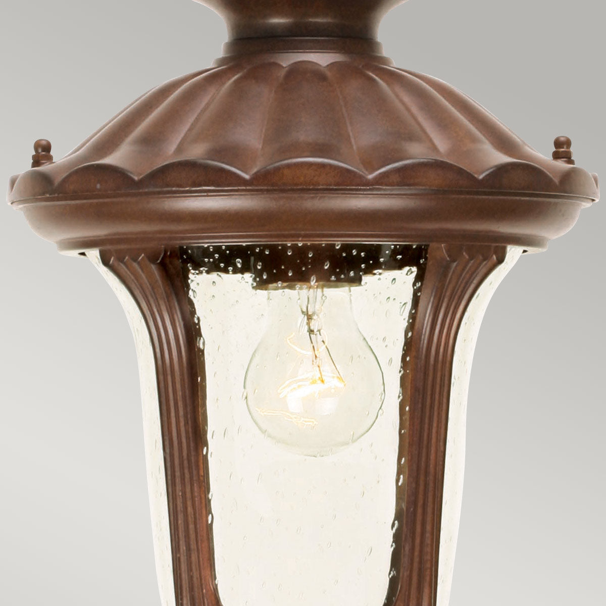 Elstead Lighting Outdoor Hanging from the Chicago range. Chicago 1 Light Small Chain Lantern - Bronze Product Code = CC8-S
