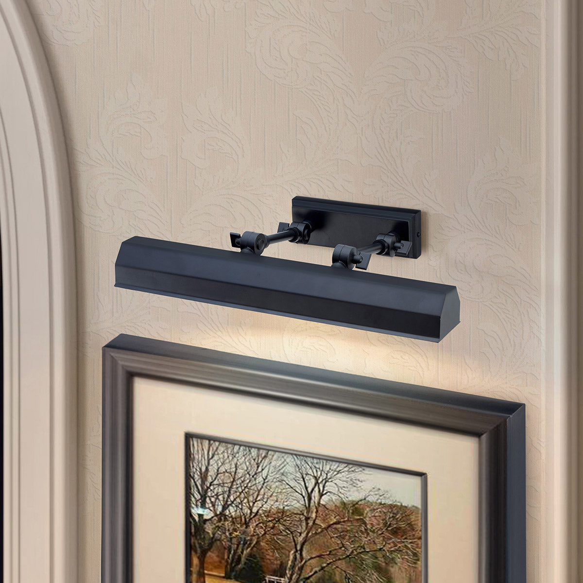 Elstead Lighting Picture Light from the Chawton range. Chawton Medium Picture 2 Light Product Code = CHAWTON-PLM-BLK