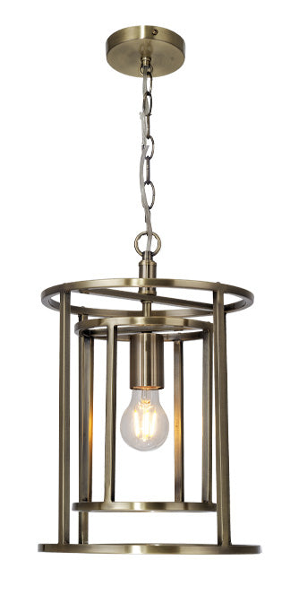 Magnalux Chester 1 Light Pendant Antique Brass Part Number - CHE01AB