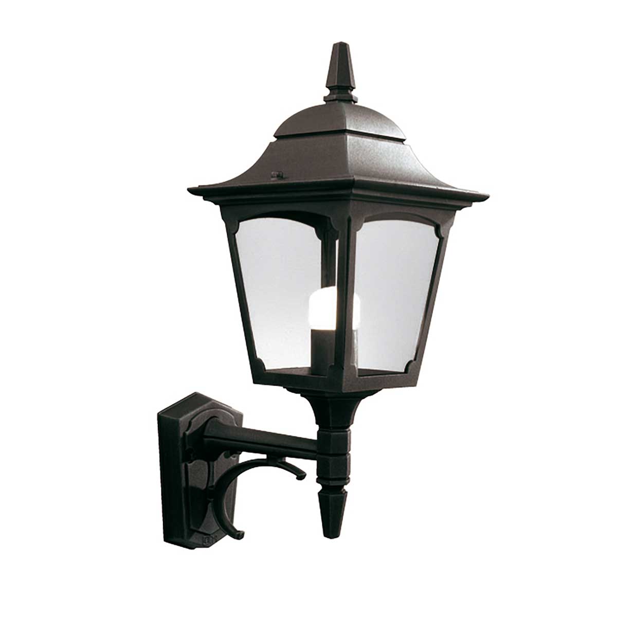 Elstead Lighting Outdoor Wall Light from the Chapel range. Chapel 1 Light Up Wall Lantern Product Code = CP1-BLACK