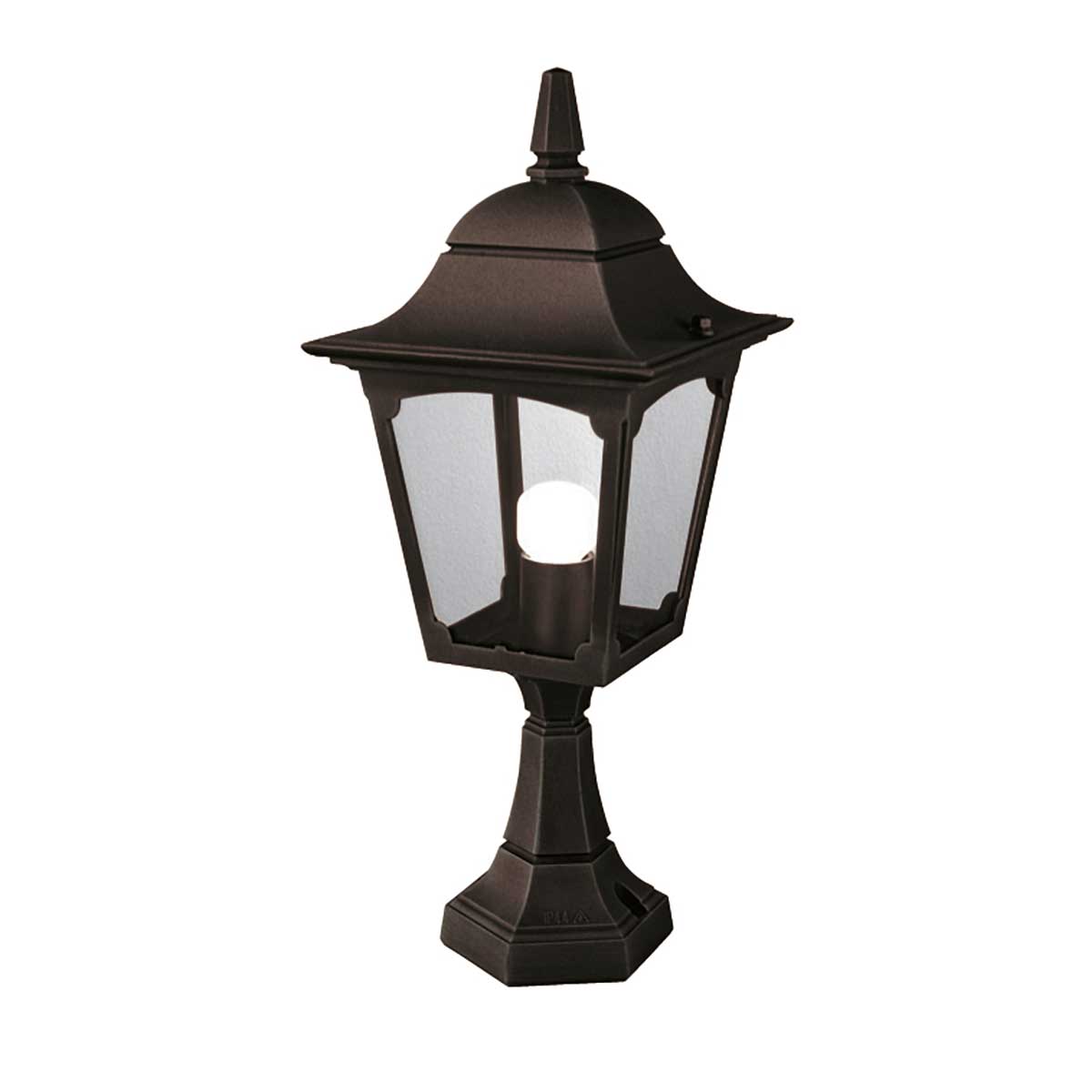 Elstead Lighting Pedestal Lantern from the Chapel range. Chapel 1 Light Pedestal Lantern Product Code = CP4-BLACK