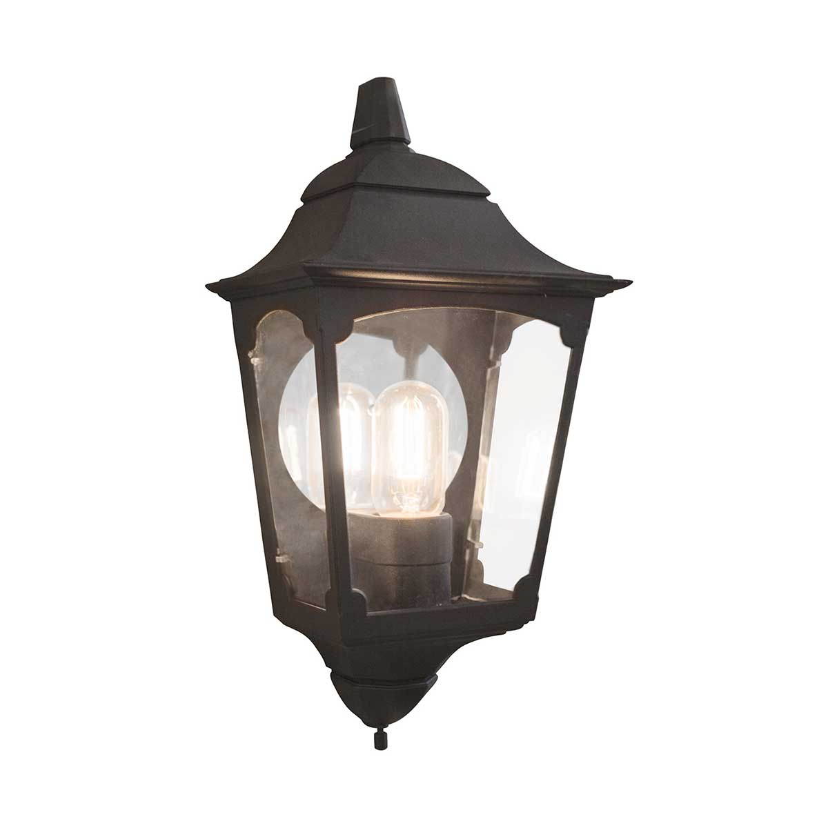 Elstead Lighting Outdoor Wall Light from the Chapel range. Chapel 1 Light Half Lantern Product Code = CP7-2-BLACK