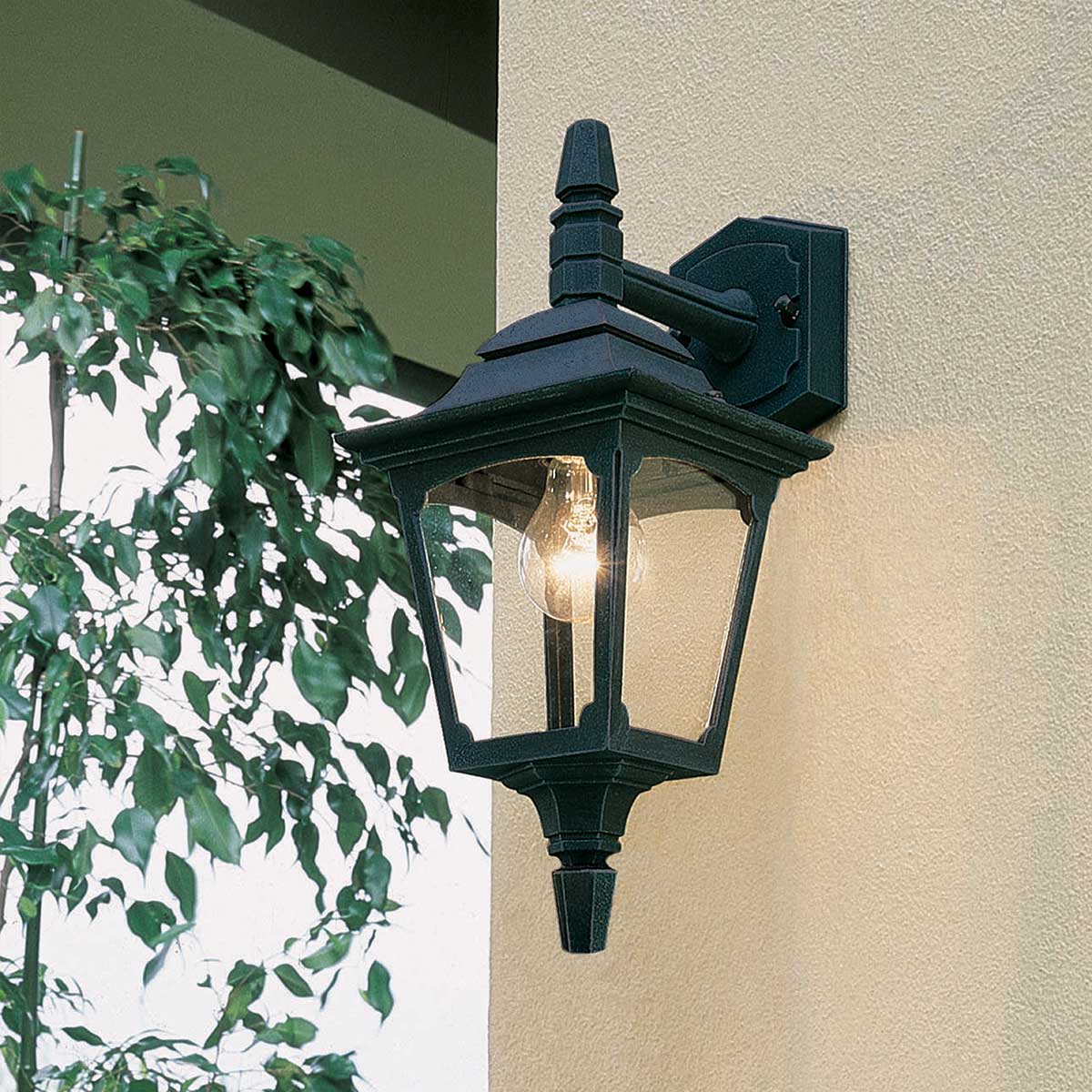 Elstead Lighting Outdoor Wall Light from the Chapel Mini range. Chapel 1 Light Mini Down Wall Lantern Product Code = CPM2-BLACK