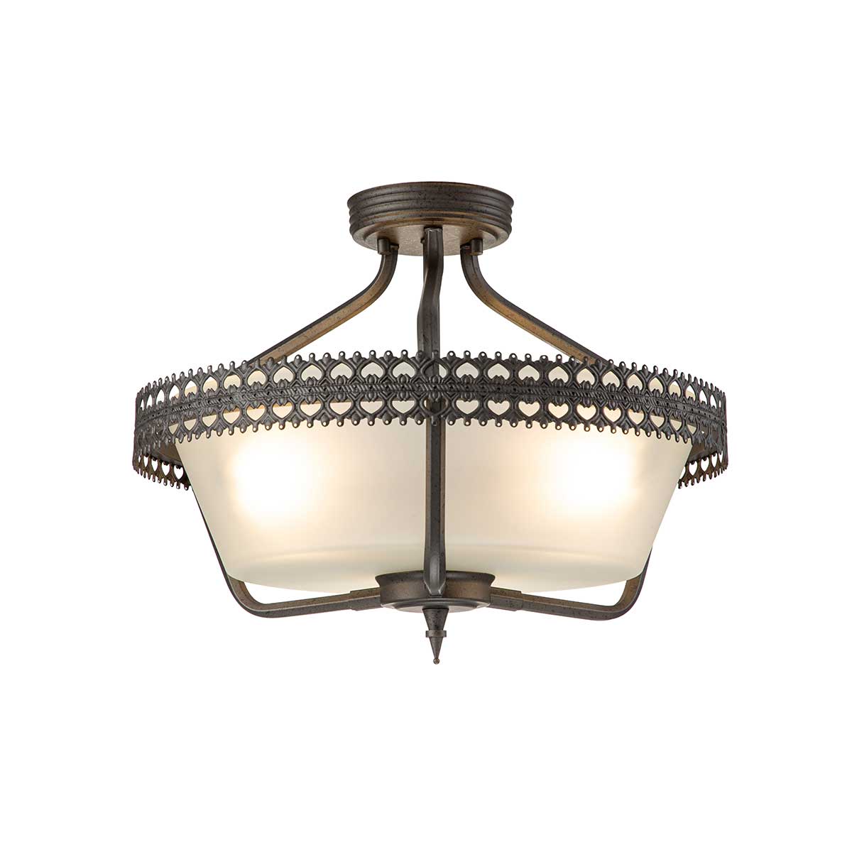 Elstead Lighting Ceiling Semi-Flush from the Crown range. Crown 3 Light Semi-Flush/Pendant Product Code = CROWN-SF