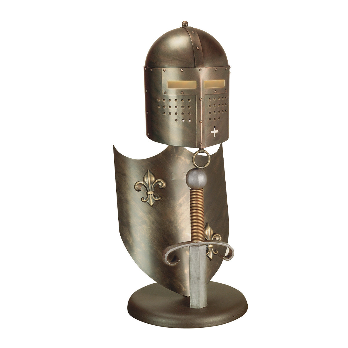 Elstead Lighting Table Lamp from the Crusader range. Crusader 1 Light Table Lamp Product Code = CRUSADER-T-L
