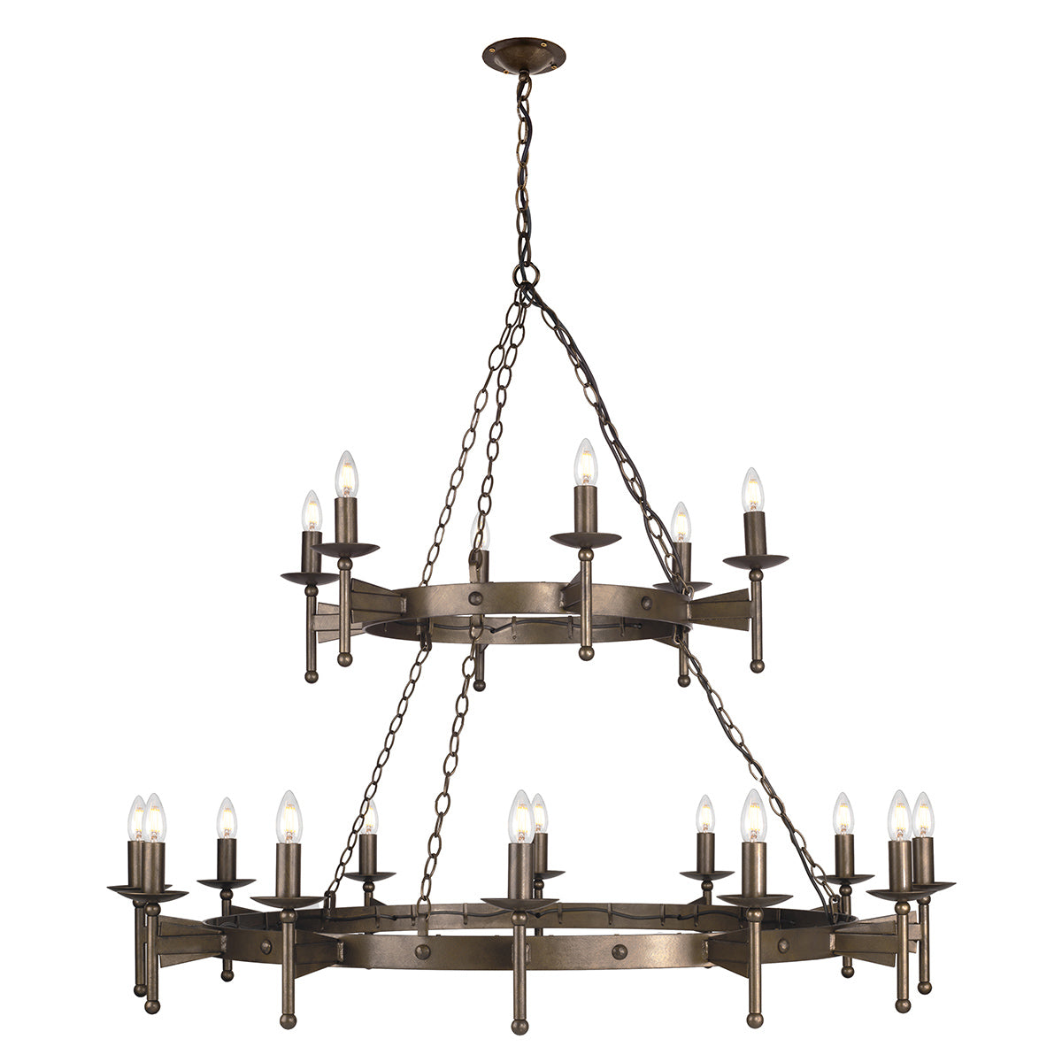 Elstead Lighting Chandelier from the Cromwell range. Cromwell 18 Light Chandelier Product Code = CW18-OLD-BRZ