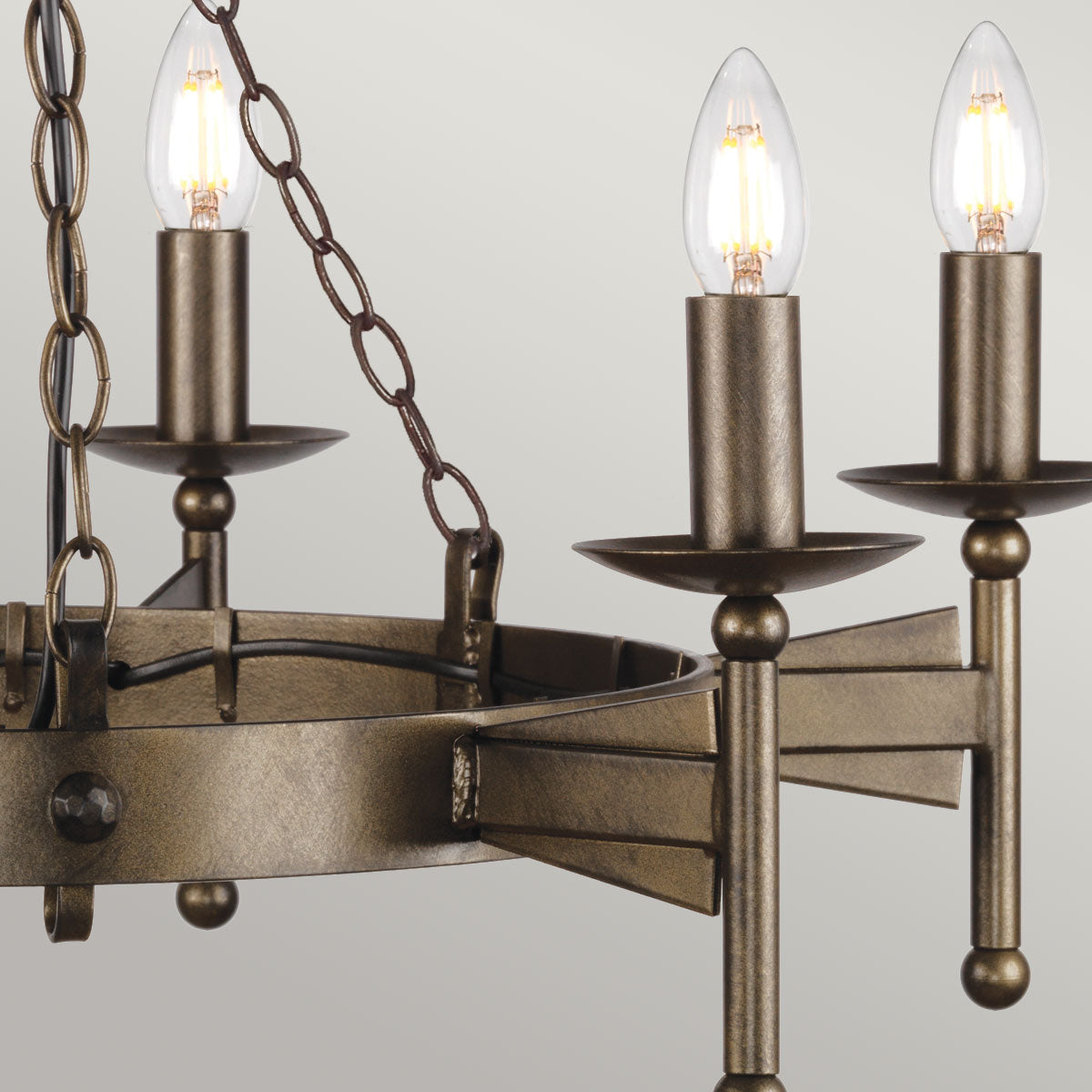 Elstead Lighting Chandelier from the Cromwell range. Cromwell 6 Light Chandelier Product Code = CW6-OLD-BRZ