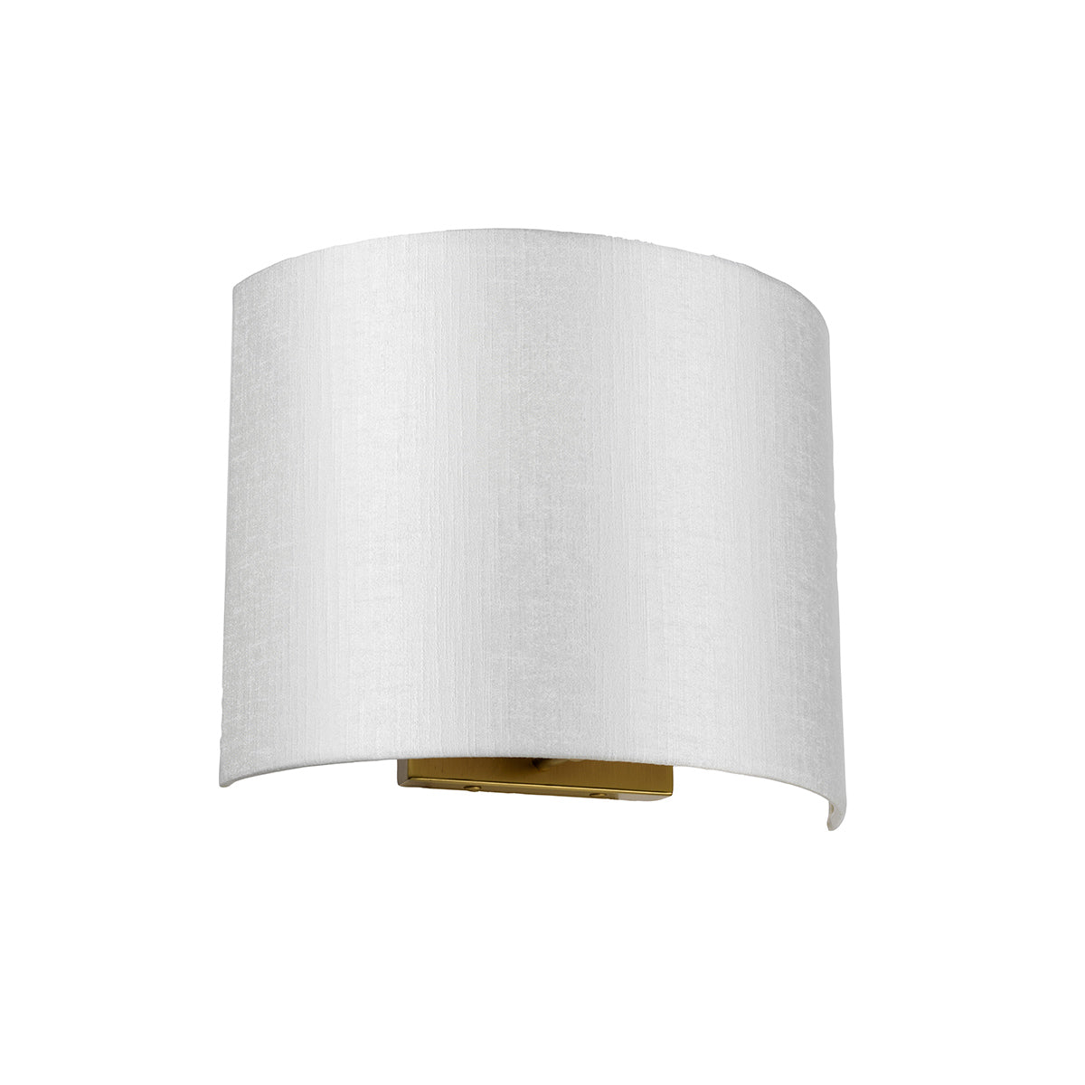Designer's Lightbox Cooper Medium Curved Wall Light with Aged Brass Back Plate DL-COOPER-M-IV-AB