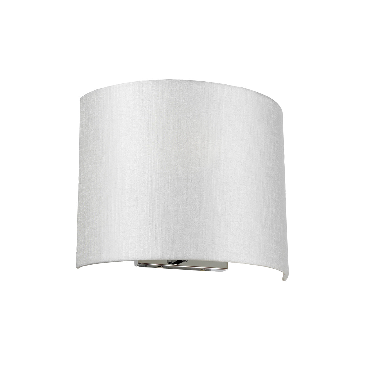 Designer's Lightbox Cooper Medium Curved Wall Light with Polished Chrome Back Plate DL-COOPER-M-IV-PC
