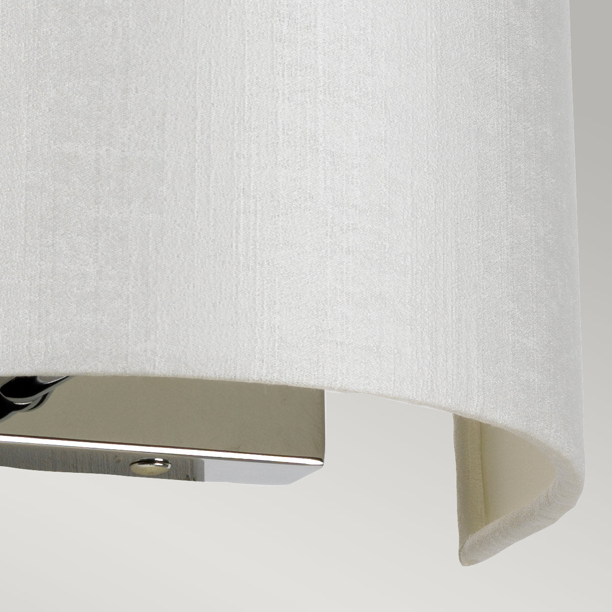 Designer's Lightbox Cooper Small Curved Wall Light with Polished Chrome Back Plate DL-COOPER-S-IV-PC