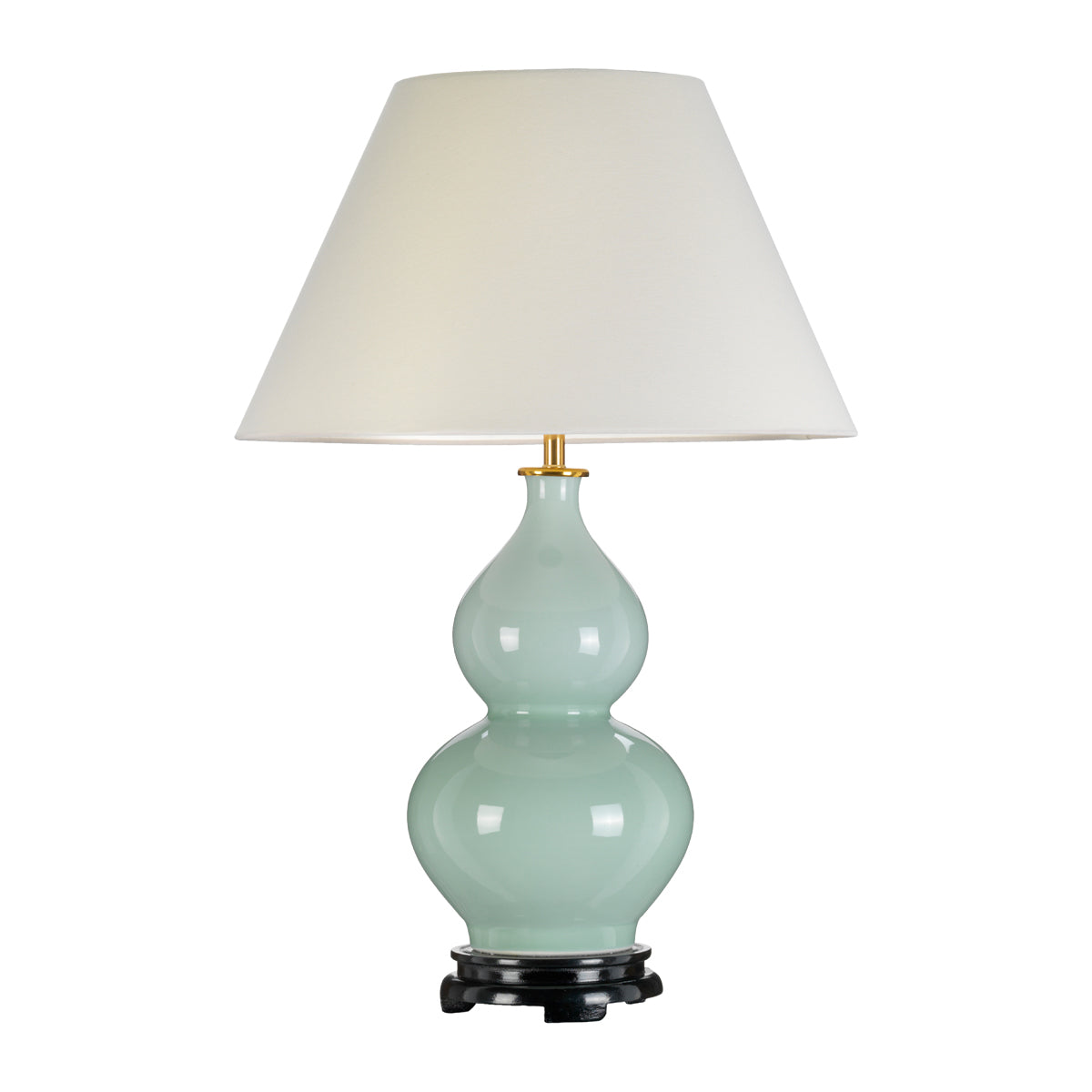 Designer's Lightbox Table Lamp from the Harbin range. Harbin Gourd 1 Light Table Lamp with Tall Empire - Celadon Product Code = DL-HARBIN-TL-CEL