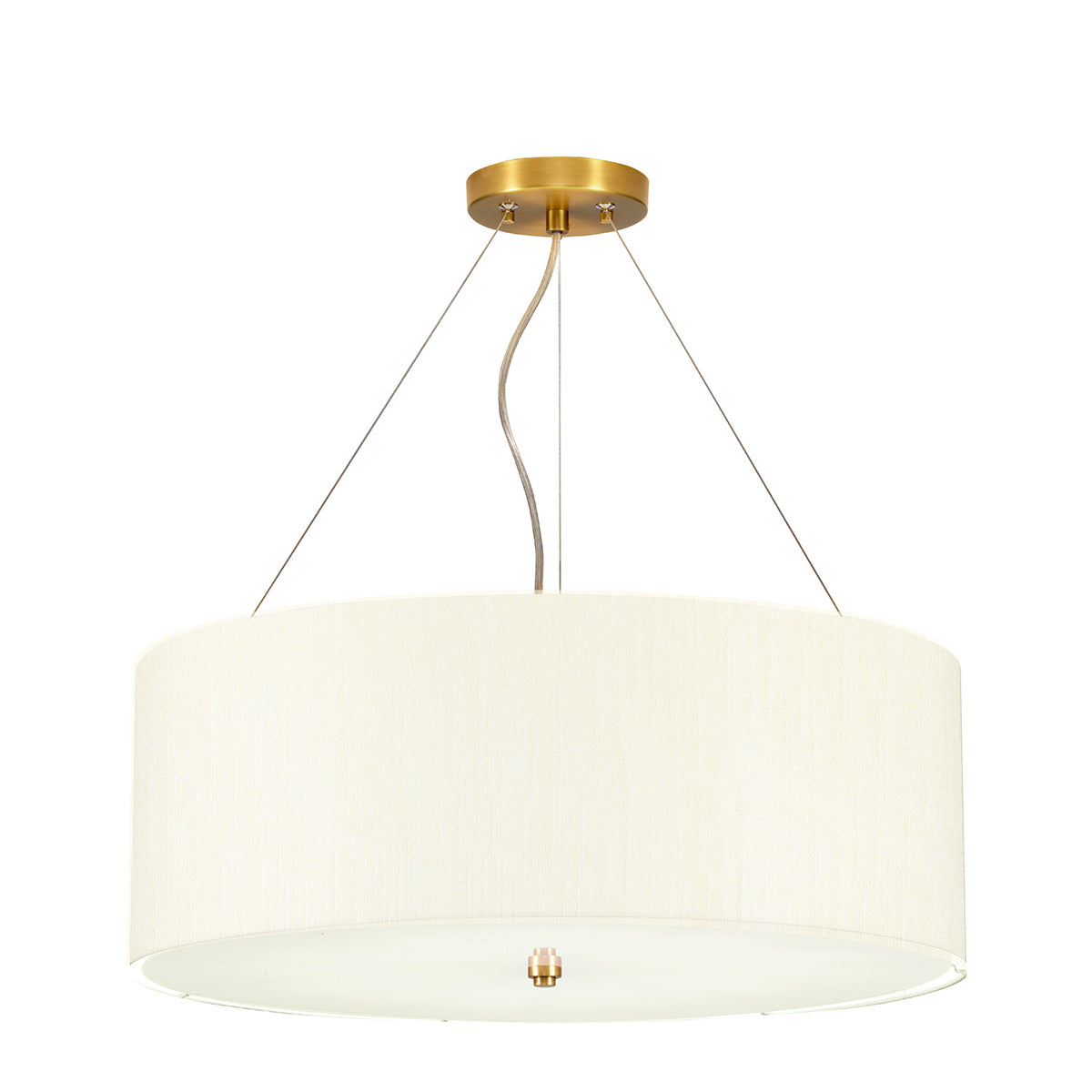 Designer's Lightbox Pearce 22" Pendant with Aged Brass Ceiling Pan DL-PEARCE22-5LT-IV-AB