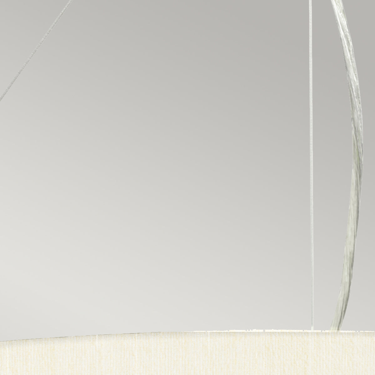 Designer's Lightbox Pendant from the Pearce range. Pearce 26" Pendant with Polished Chrome Ceiling Pan Product Code = DL-PEARCE26-5LT-IV-PC
