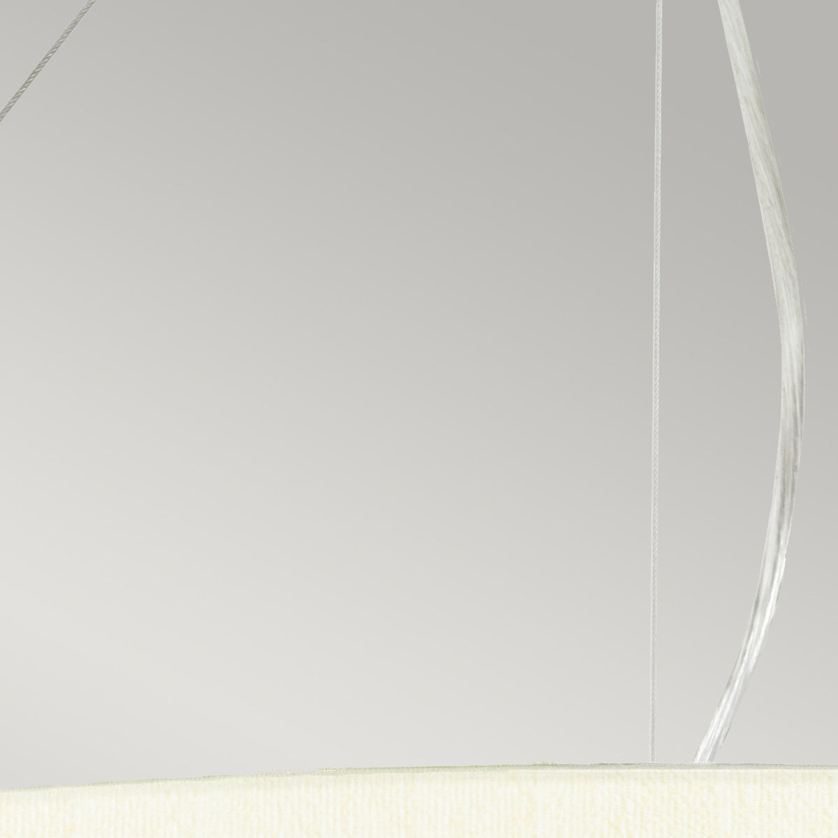 Designer's Lightbox Pendant from the Pearce range. Pearce 30" Pendant with Polished Chrome Ceiling Pan Product Code = DL-PEARCE30-7LT-IV-PC