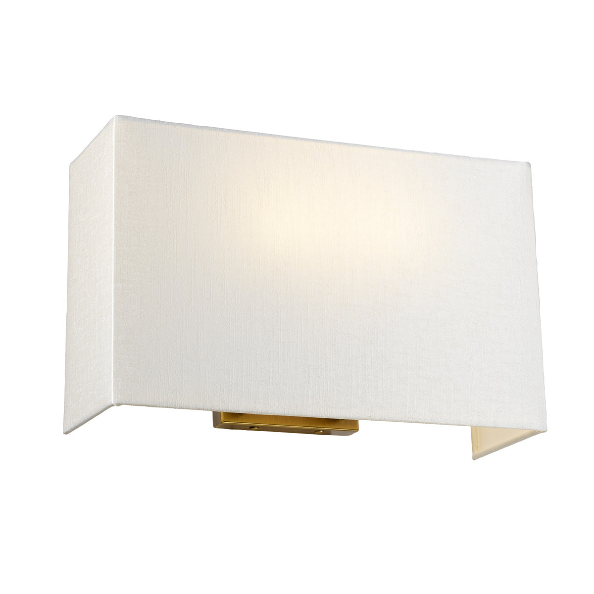 Designer's Lightbox Riley Large Rectangular Wall Light with Aged Brass Back Plate DL-RILEY-L-IV-AB